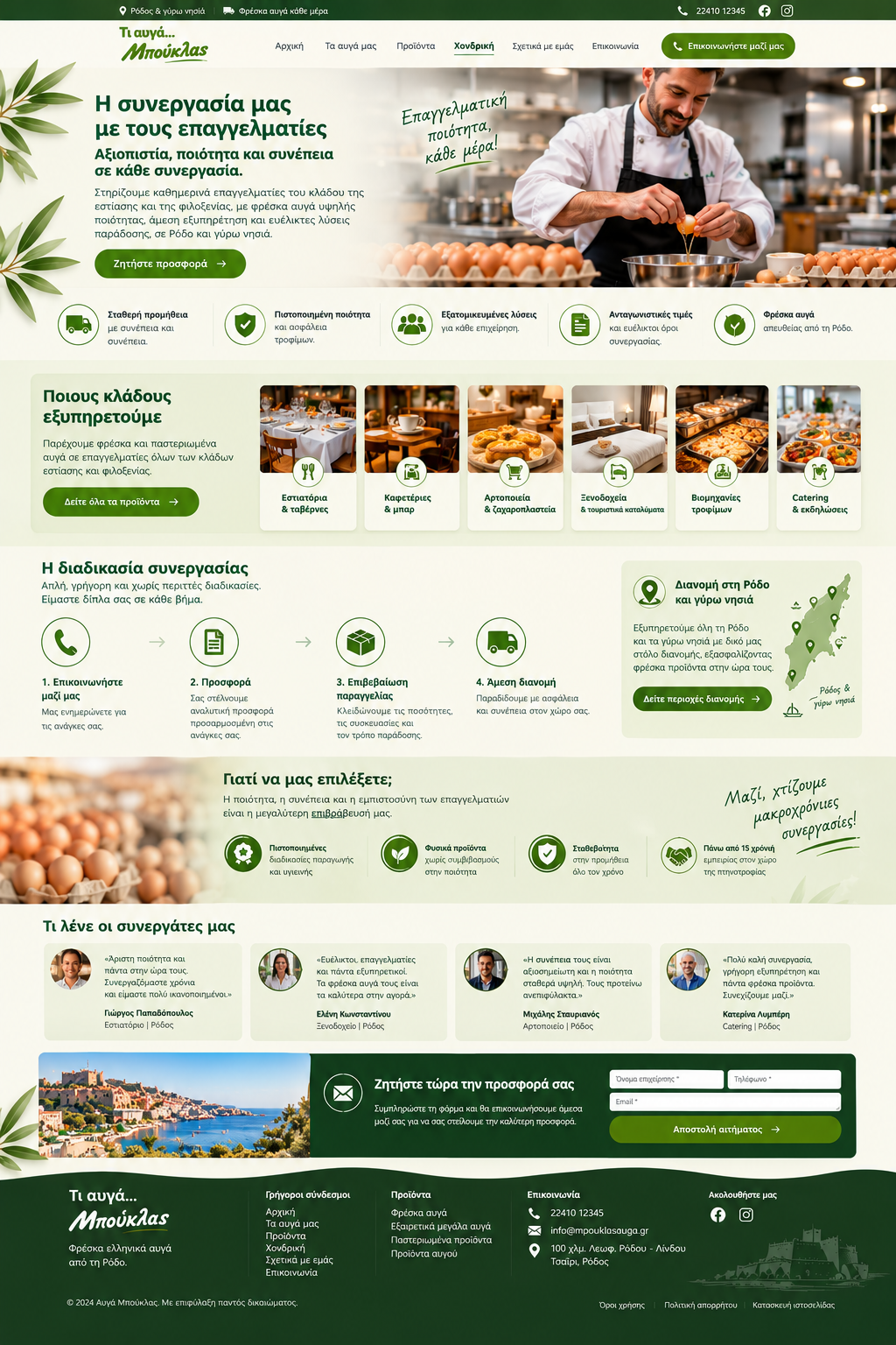 Ενδεικτικό design mockup: Περιοχές διανομής
